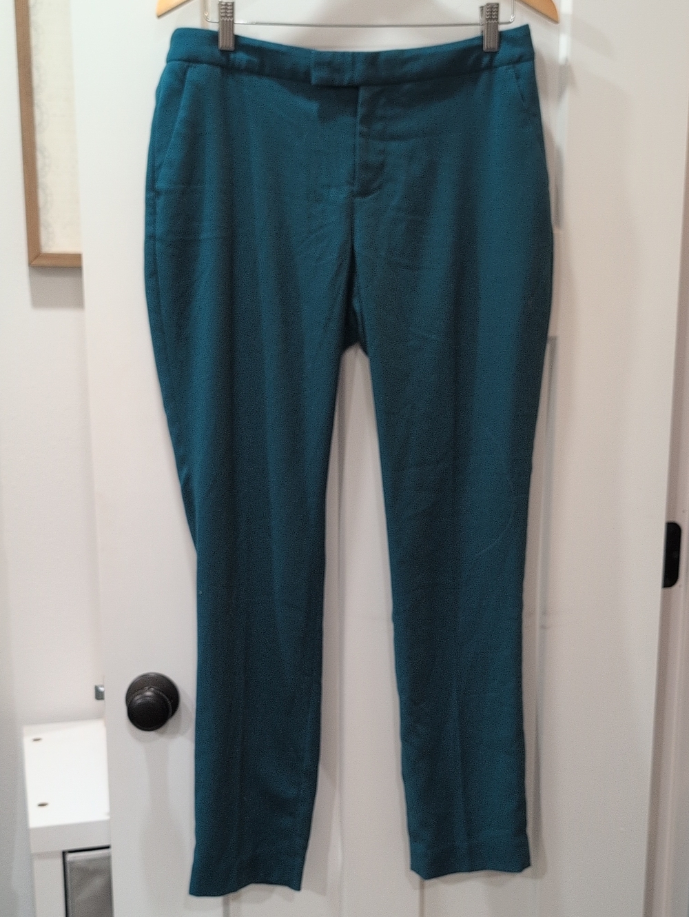 Banana Republic Teal Straight-Leg Dress Pants